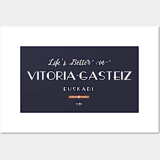 VITORIA-GASTEIZ Basque Country Euskadi Spain Flag Posters and Art